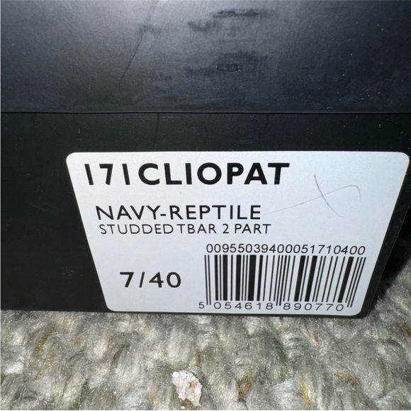 Dune London Blue and Cream Studded Heels - Picture 5 of 6